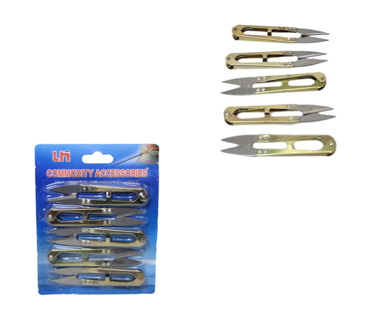 Mini Precision Cut Scissors Sewing Gold Plated Handle Scissors 5 Pack 10cm 5776 (Large Letter Rate)