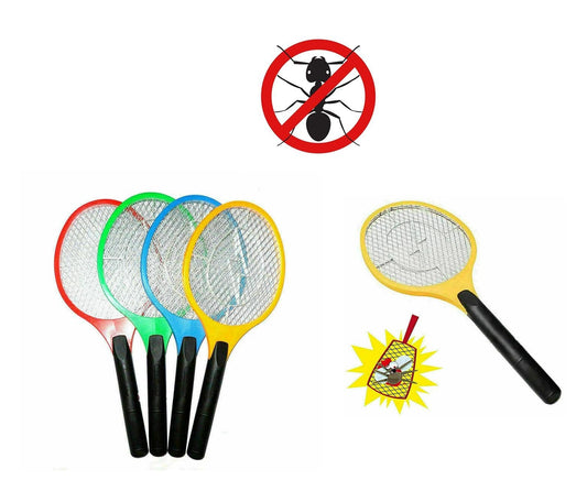 Electric Battery Operated Fly Mosquito Swatter Racket 50 x 21 cm Assorted Colours 5800 (Parcel Rate)