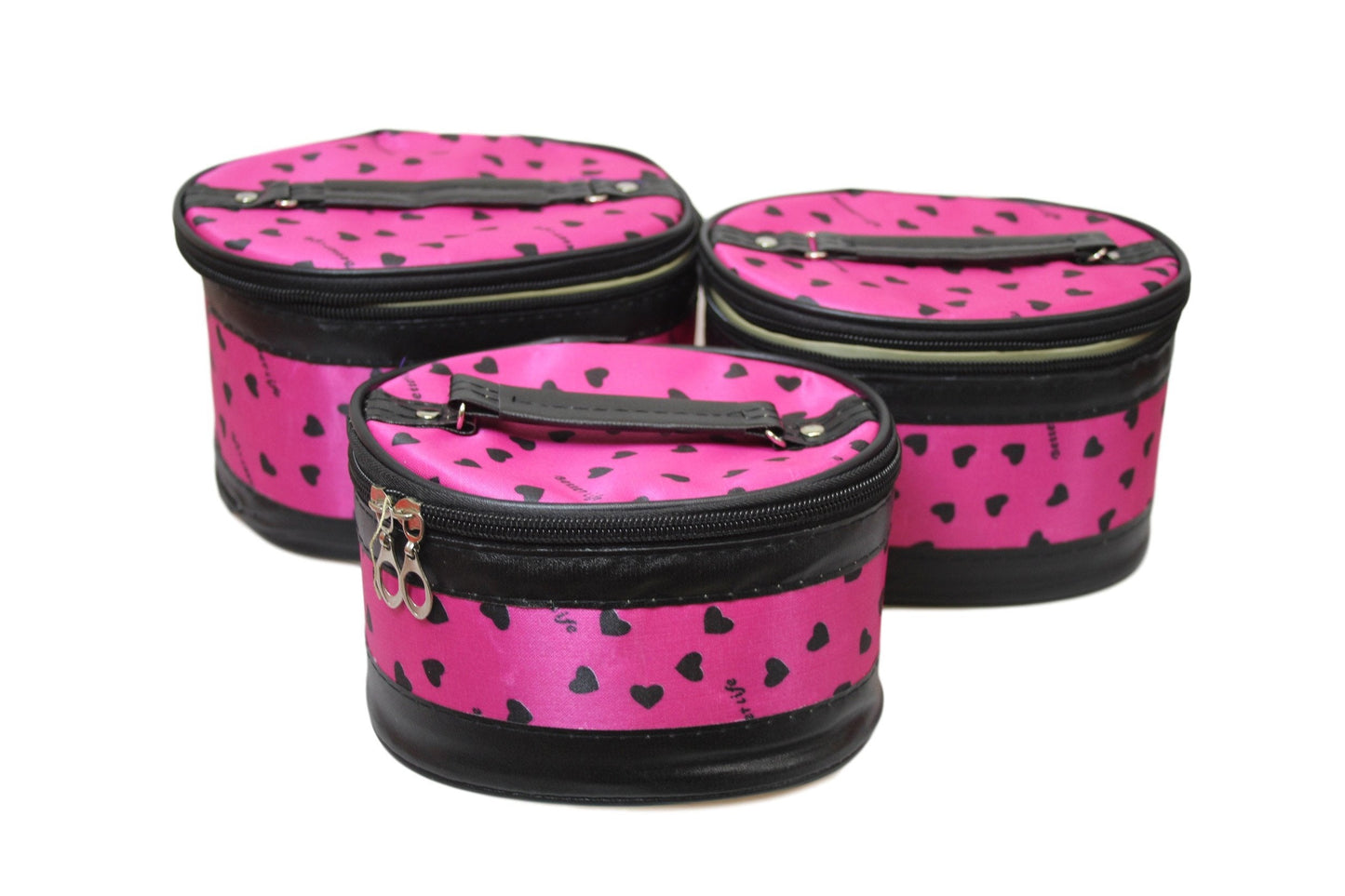 Jewellery Box Makeup Bag Zipped 3 Pack Bag 3 in 1 Assorted Design Makeup Bag  5821 (Parcel Rate)