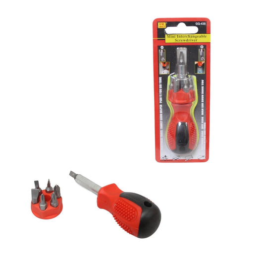 Mini Interchangeable Screwdriver DIY Screw Drilling Set 12cm 5874 (Parcel Rate)