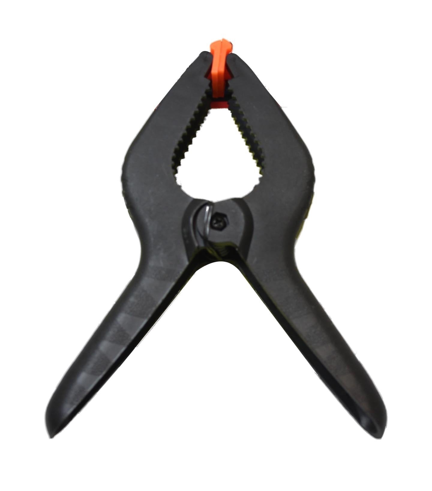 8'' Market Stall Spring Clamps Large Metal Heavy Duty Clips Black Orange 21cm 5876 (Parcel Rate)