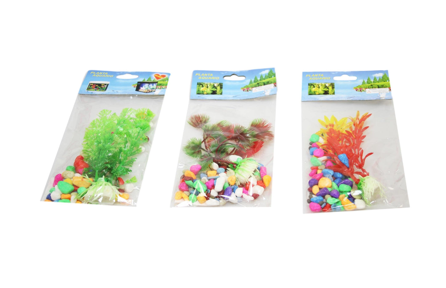 Artificial Fish Tank Plants Aquarium Aquatic Decoration Ornament Plant and Stones 5896 (Large Letter Rate)