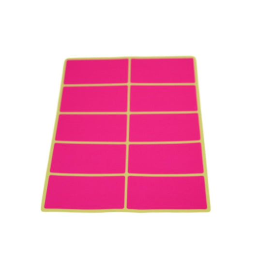 10 Sheets Pink Neon Labels Multipurpose Label Stickers 16 x 24 5906 (Large Letter Rate)