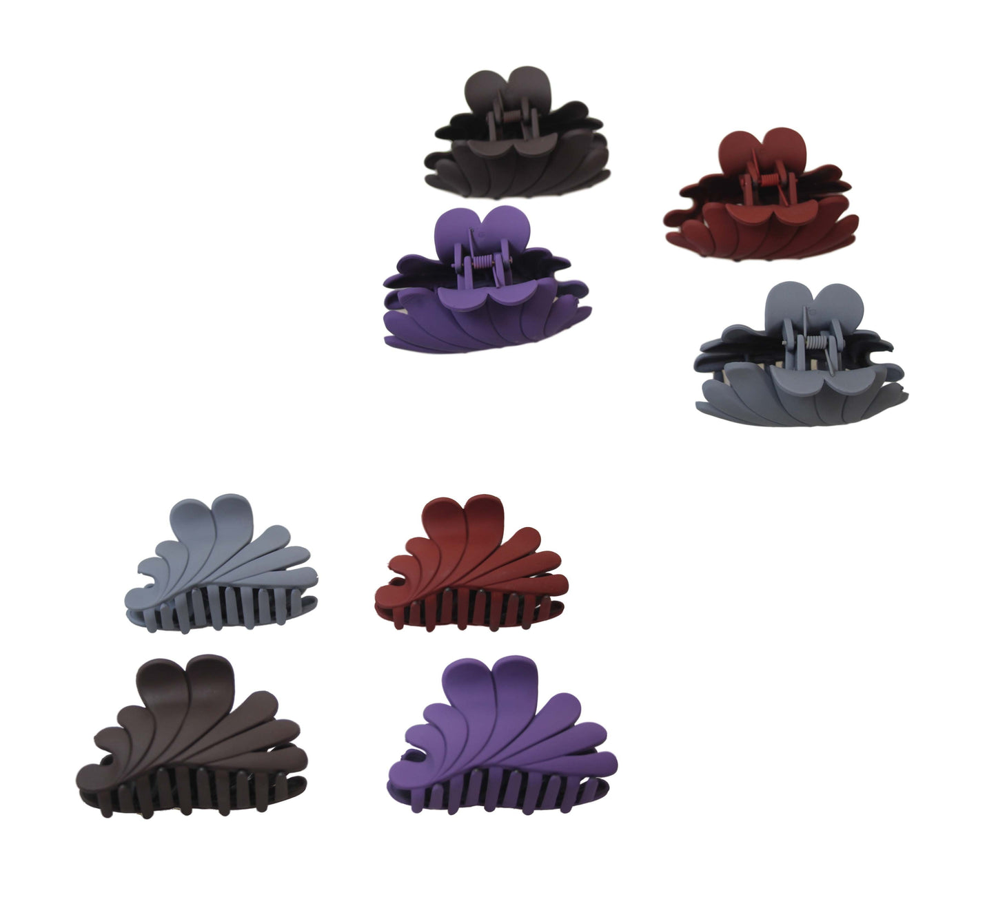 Ladies' Women's Matte Hair Claw Clip 8 cm Assorted Colours and Designs 5985 (Parcel Rate)