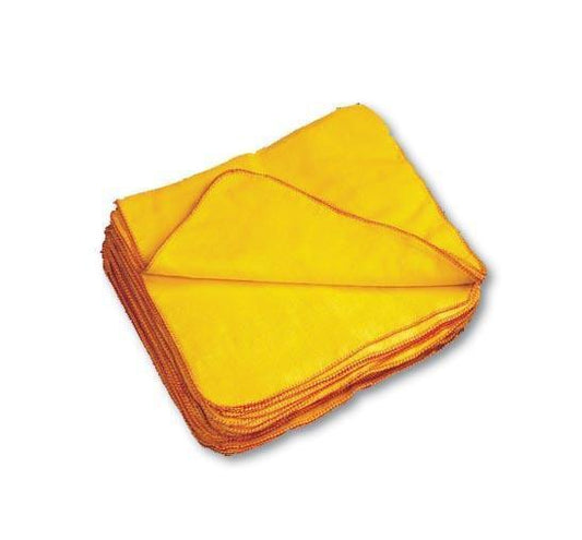 Yellow Duster Cloth 35 x 50 cm Pack of 5 LL5046 A (Parcel Rate)