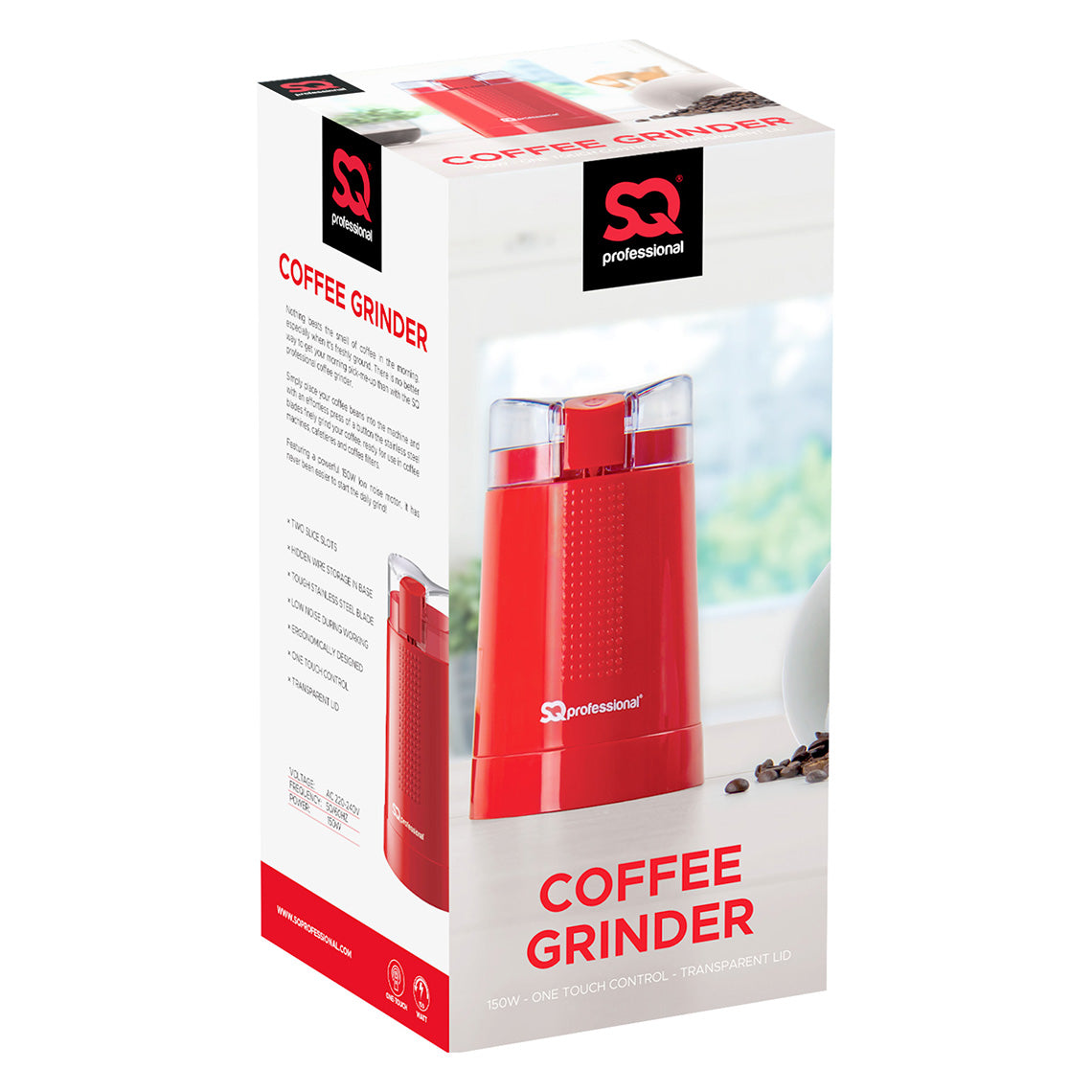 SQ Professional Blitz Coffee Grinder 150W Red 2341 (Parcel Rate)