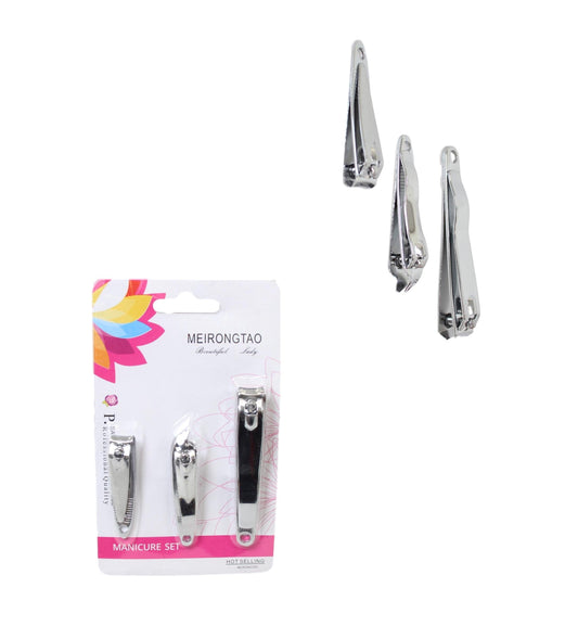3 Pack Manicure Nail Cutter Set 3 Assorted Nail Cutters Professional Quality 6010 (Large Letter Rate)