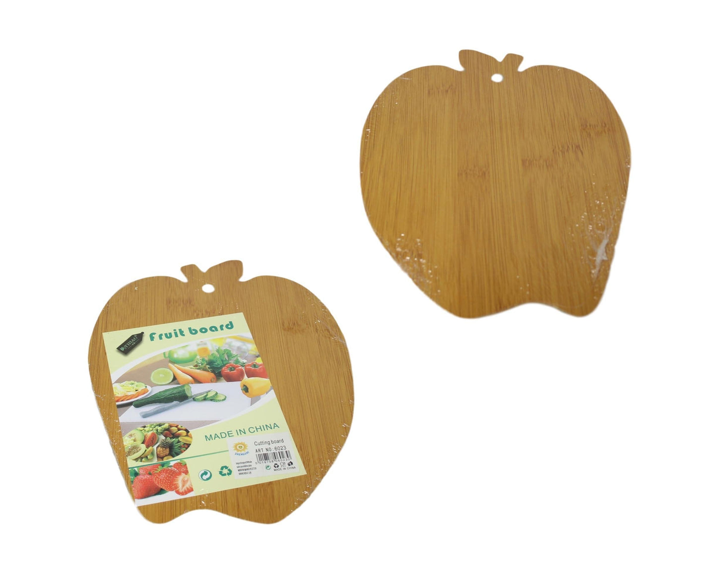 Wooden Kitchen Prep Food Fruit Cutting Board Apple Shaped 22cm x 17cm 6023 (Large Letter Rate)