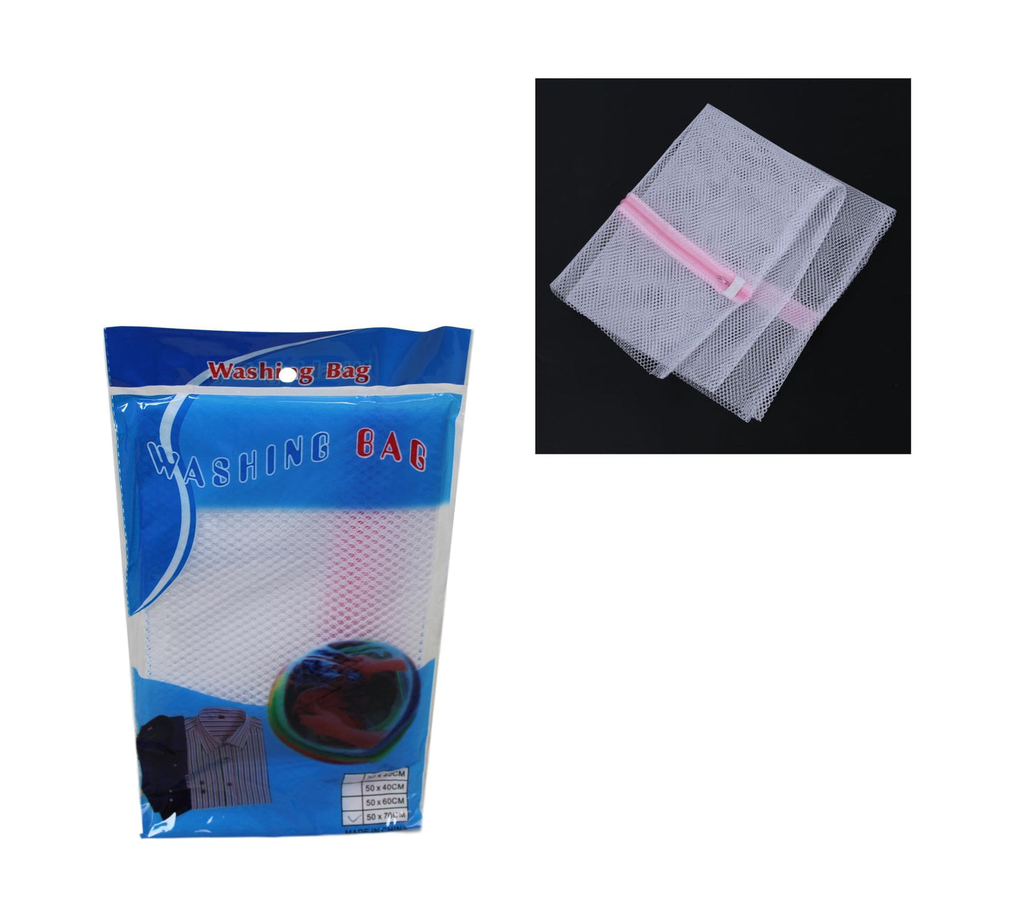 Zipped Wash Bags Laundry Mesh Net Home Protective Laundry Bag 50cm x 70cm 6088 (Large Letter Rate)