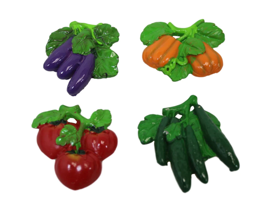 Fridge Magnet Vegetable Designs 8 cm Assorted Designs 6109 (Parcel Rate)