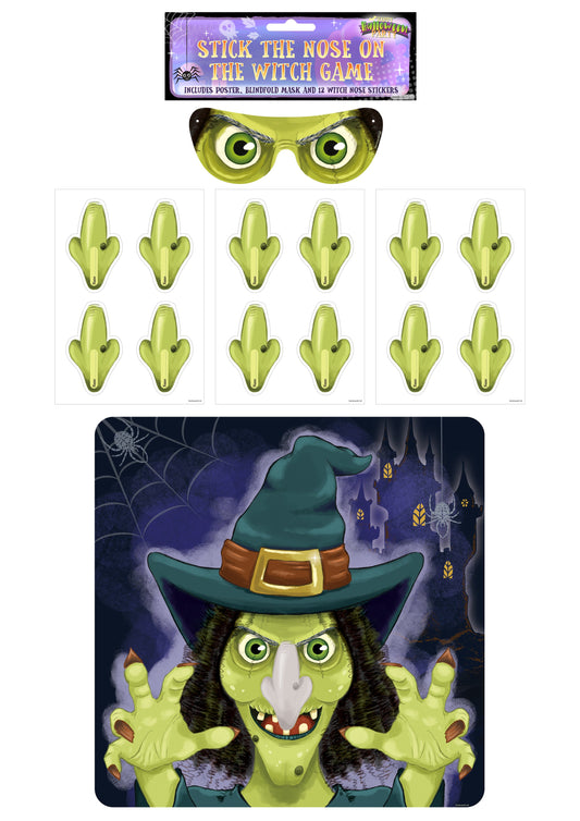 'Stick the Nose on the Witch' Halloween Game (14 Pieces) V51458 (Parcel Rate)