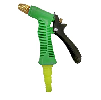 Hose Pipe Fittings Connector Green Water Spray Gun Set Outdoor Garden 3473 (Parcel Rate)