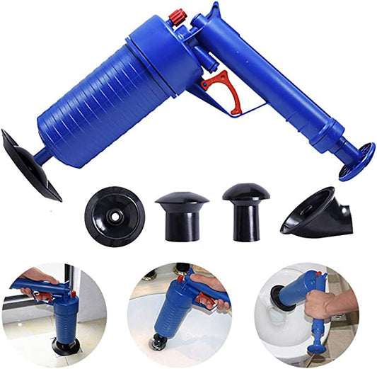 Air Drain Blaster With 4 Size Suckers & Anti Water Paper PAPAOTONG 6667 A (Parcel Rate)