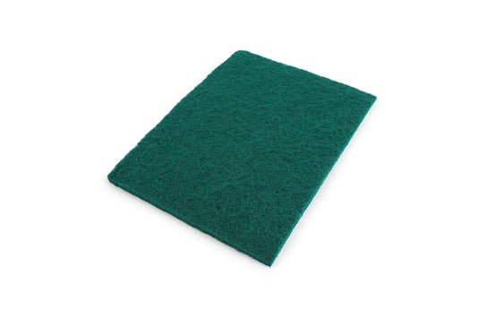IIGEurope Green Scourers Pads Sponges 15 x 10 x 0.5 cm Pack of 8 CS4 (Parcel Rate)