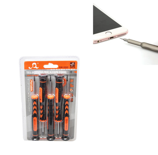 Mobile Phone Telecommunication Repair Screwdriver Set of 5 6205 A (Large Letter)