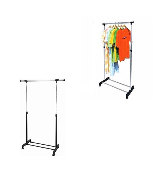 Single Garment Holder Stainless Steel Clothes Pole Rack Adjustable 25kg 6215A  (Parcel Rate)