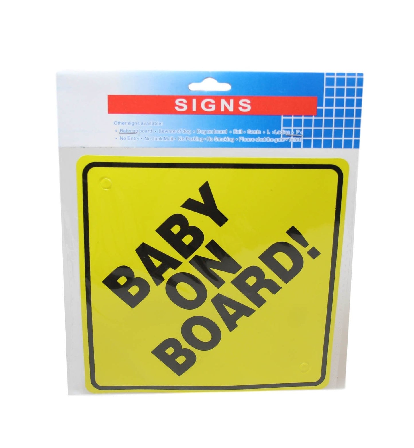 'Baby On Board' Safety First Baby Car Window Yellow Black Baby Safety Card 15 cm 6247 (Large Letter Rate)
