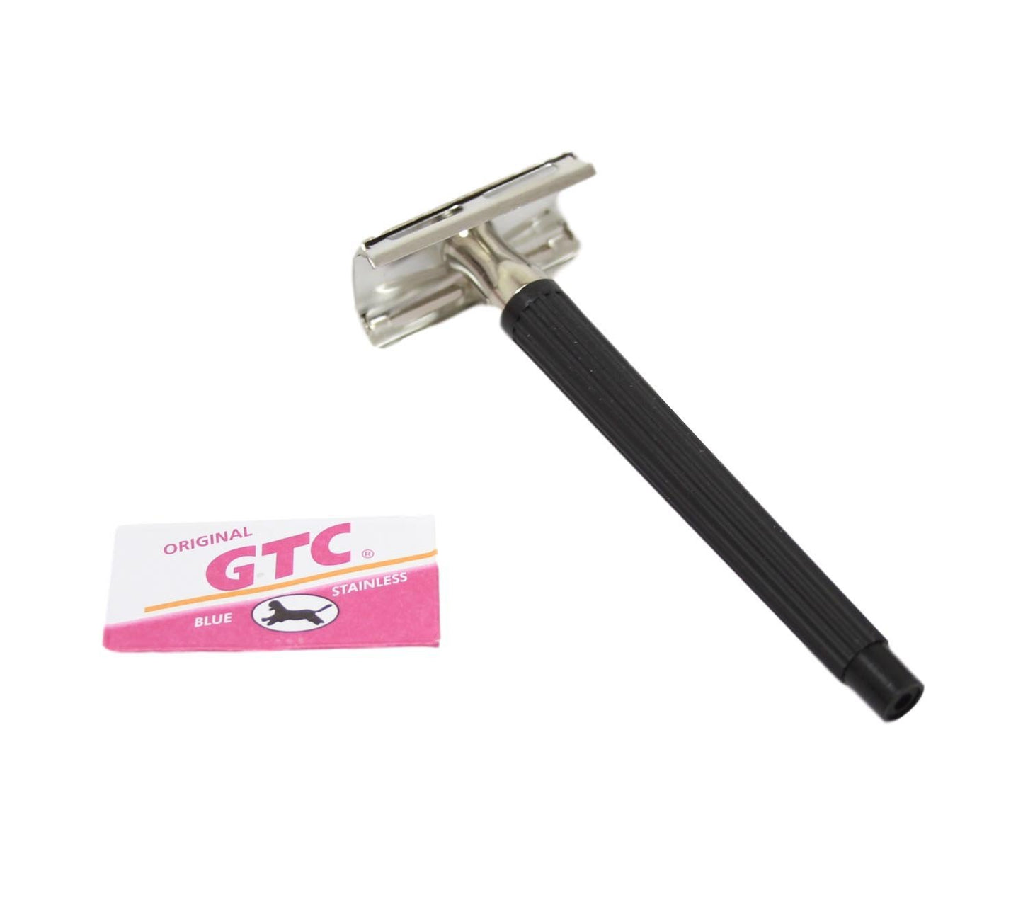 New Stainless Steel Original Razor with 2 GTC Stainless Blades Grooming Eraser 6249 (Large Letter Rate)