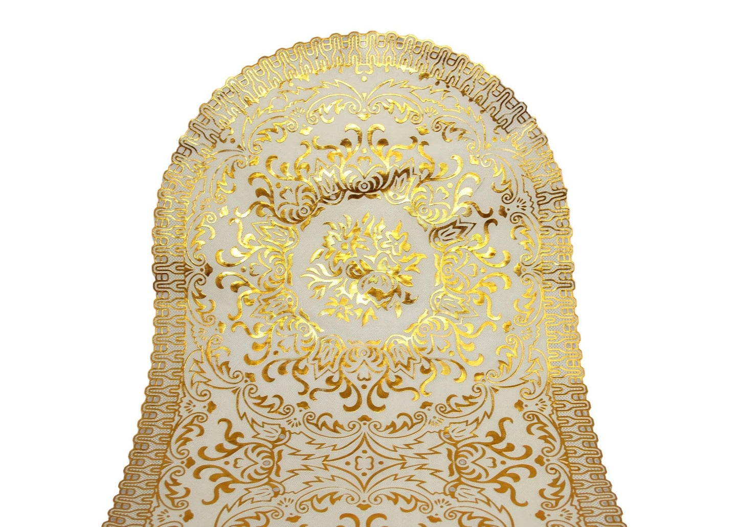 Table Centre Placemat Floral Gold 2 Design Traditional Design Mat 80cm x 40cm 62593 (Large Letter Rate)