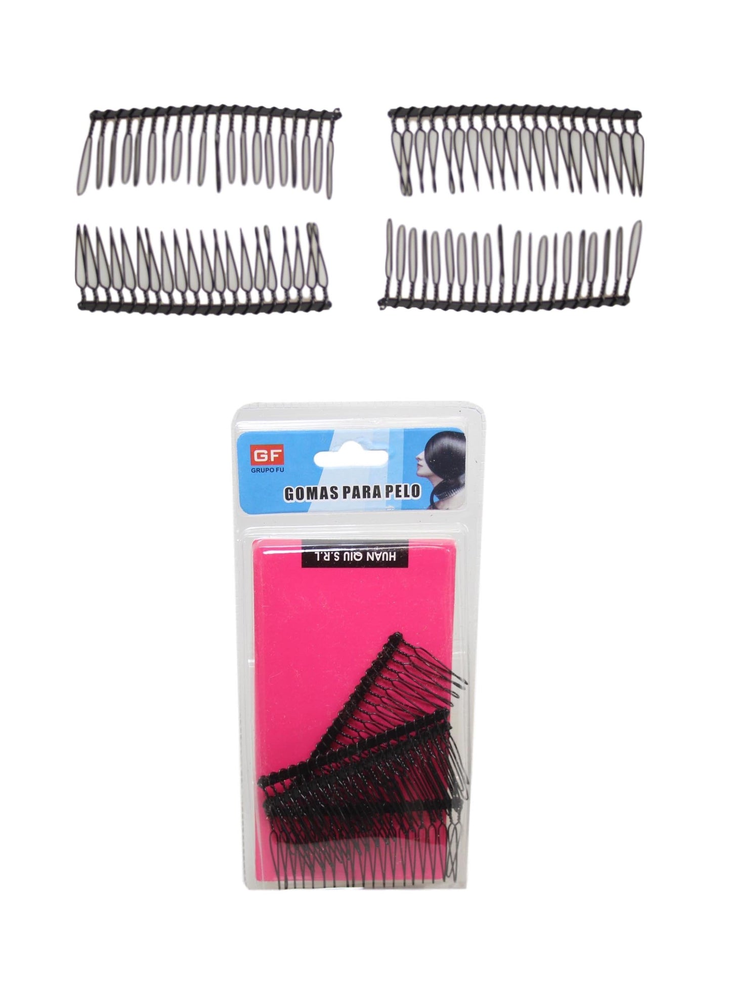 Hair Grip Comb Band 8 cm Pack of 4 6289 (Large Letter Rate)