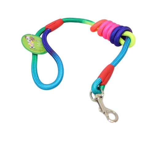Pet Dog Rope Leash Rainbow Colour 1.25m 6304 (Large Letter Rate)