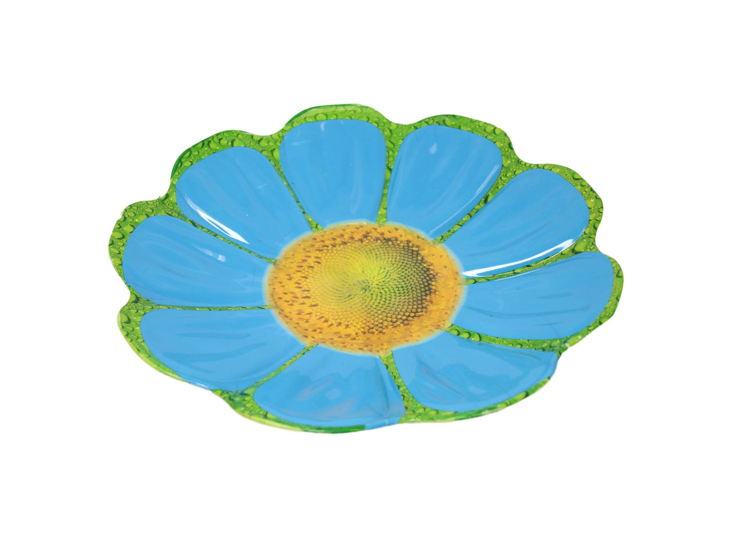 Plastic Floral Serving Tray Fruit Bowl 30 cm Assorted Colours 6309 (Parcel Rate)
