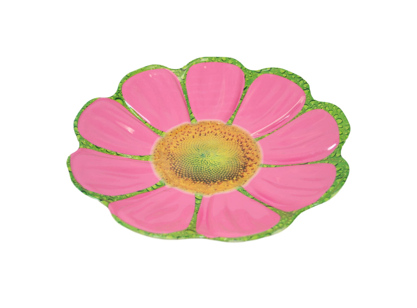 Plastic Floral Serving Tray Fruit Bowl 30 cm Assorted Colours 6309 (Parcel Rate)