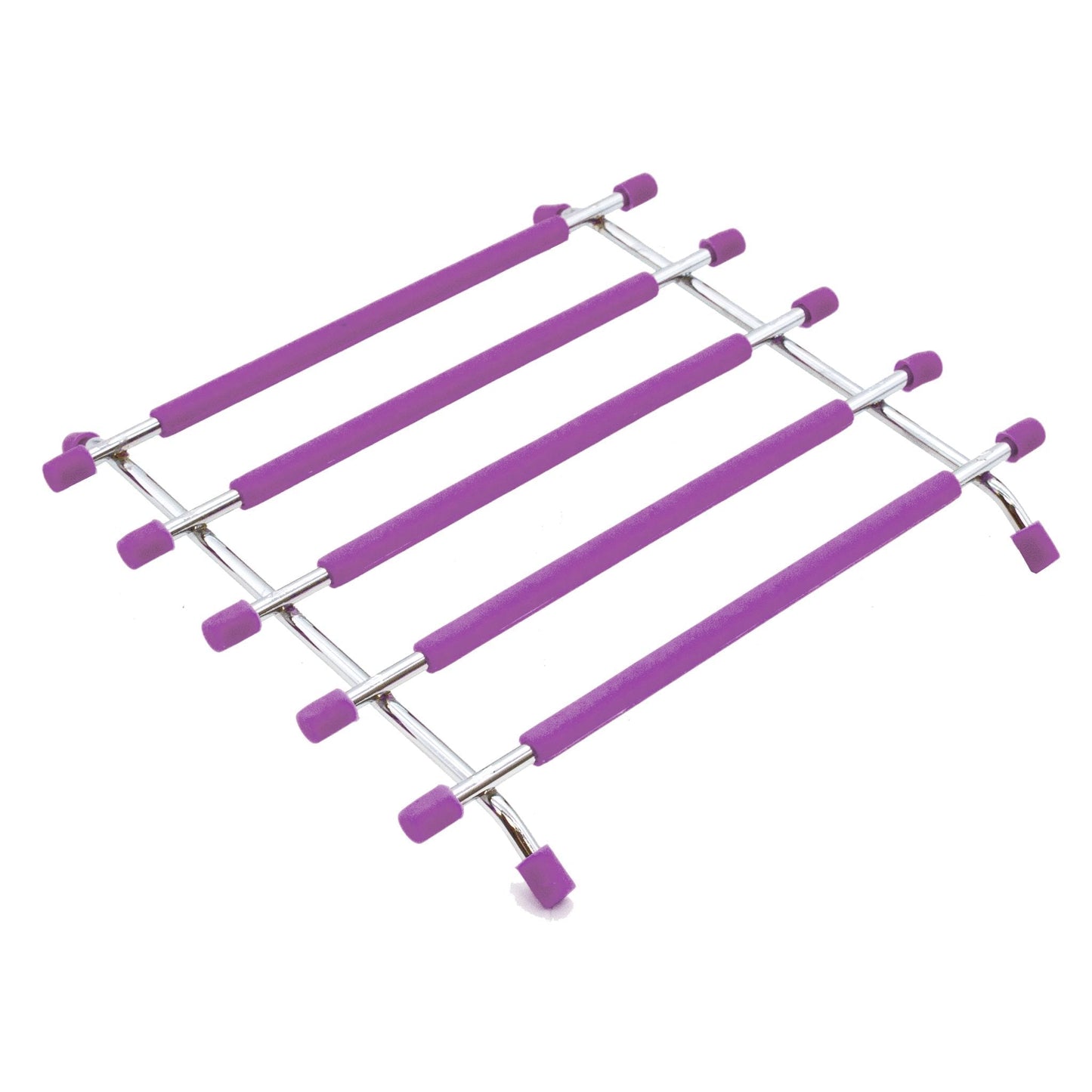 SQ Pro Elite Metal and Silicone Pan Trivet Stainless Purple 20cm x 21cm 6359 (Parcel Rate)