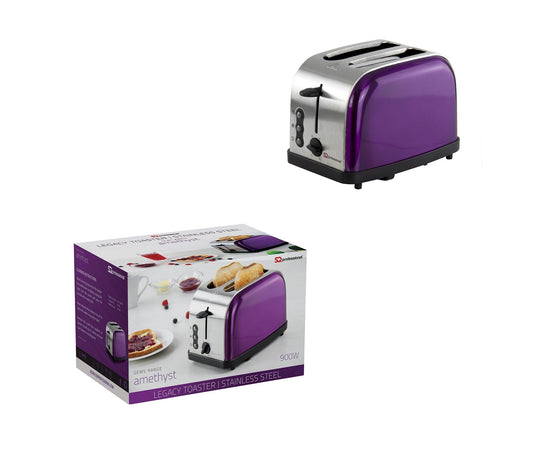 Metallic Legacy Toaster Amethyst Stainless Steel 900W Kitchen Toaster 6377 (Parcel Rate)