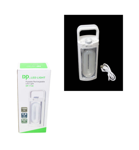 Portable Rechargeable LED DP Light 1200 AH 2.6 Watt Power With USB  Wire 14cm 6393 (Parcel Rate)