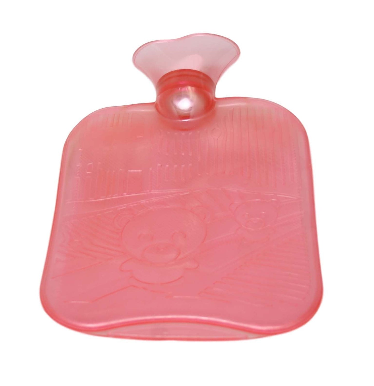 Clear Silicone Hot Water Bottle Red/Purple Hot Therapy Pain Relief Water Bottle 18cm x 20cm 6433 1 ltr  (Parcel Rate)