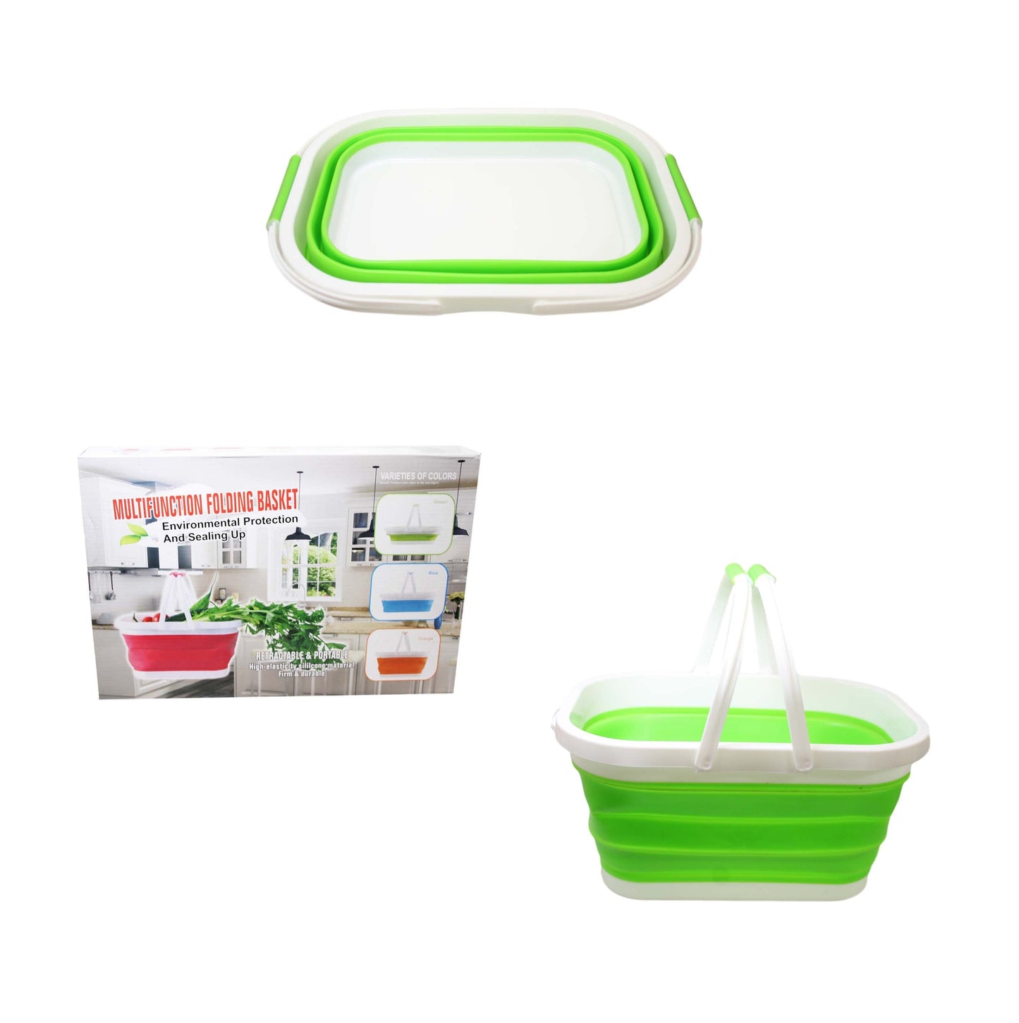 Multifunctional Folding Basket Retractable and Portable High Elasticity Silicone 6444 (Parcel Rate)