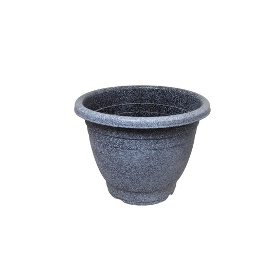 Grey Stone Style Indoor Outdoor Plastic Plant Pot 19.5cm x 15cm 6509 (Parcel Rate)