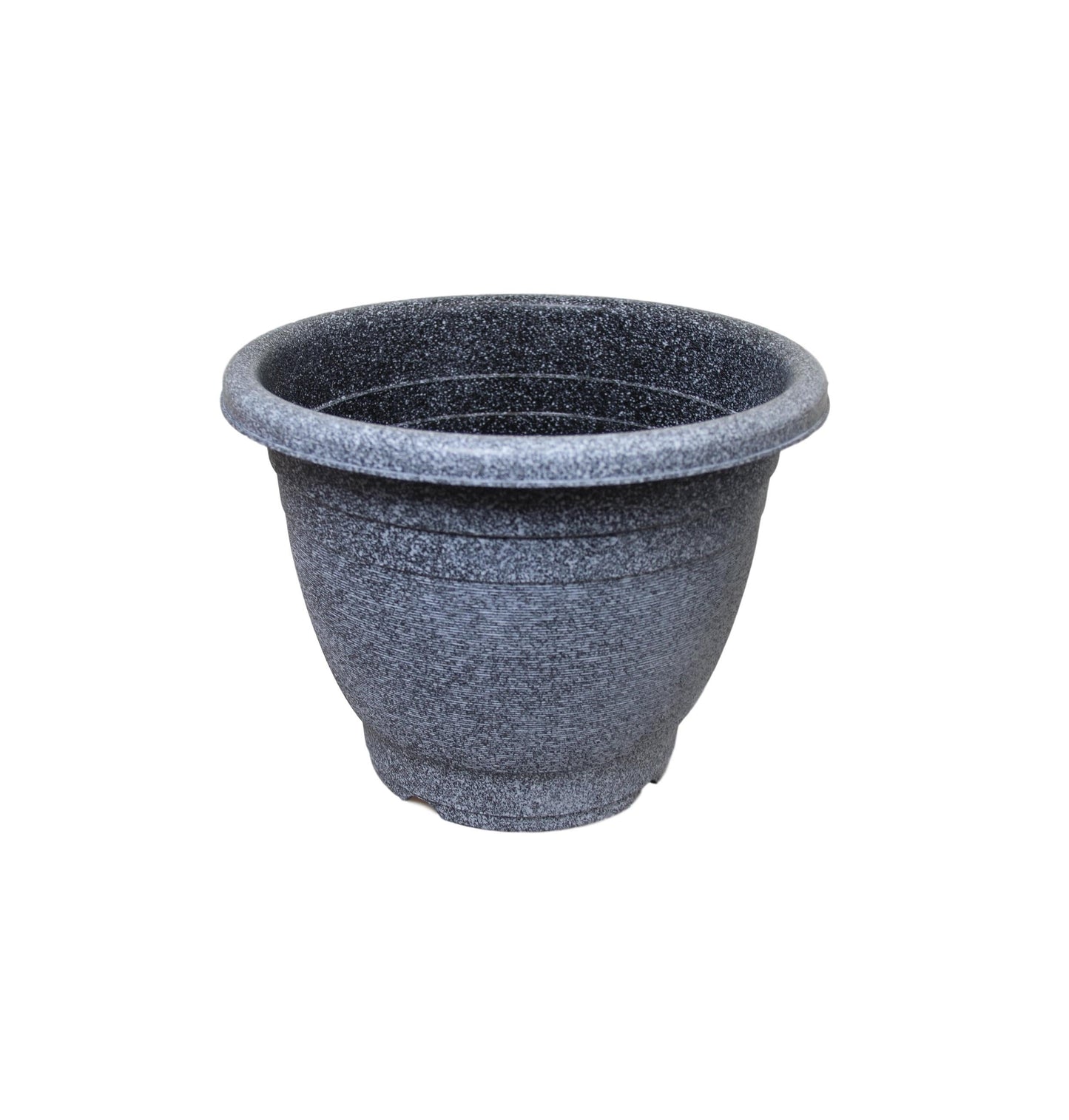 Grey Stone Style Indoor Outdoor Plastic Plant Pot 22.5cm x 18cm 6510 (Parcel Rate)