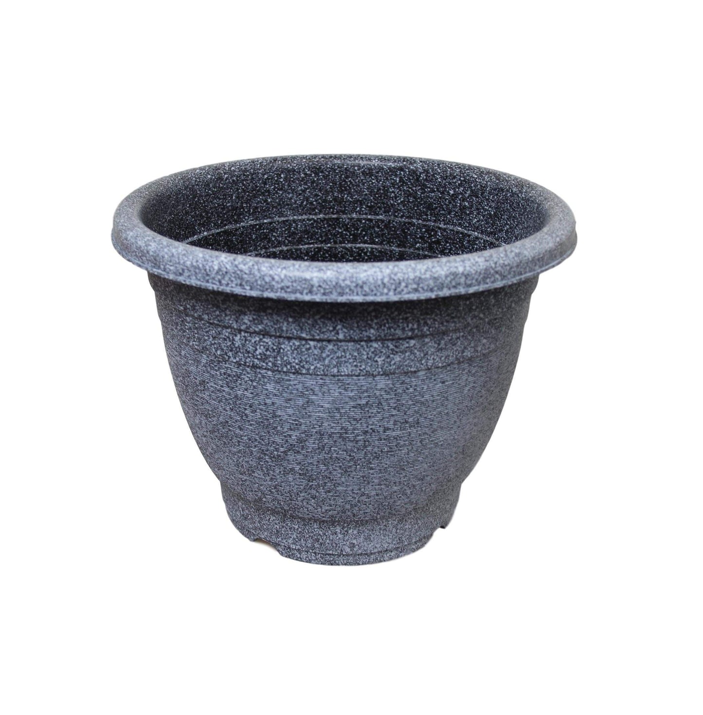 Grey Stone Style Indoor Outdoor Plastic Plant Pot 31cm x 24.5cm 6512 (Parcel Rate)