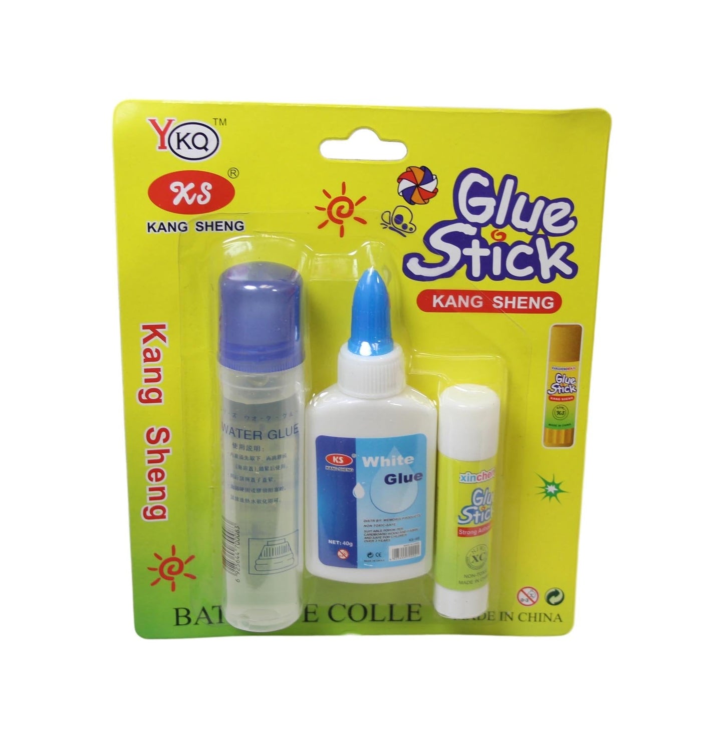 Glue Stick Pack Homeschool Art and Crafts 3 Pack Liquid and Stick Glue 6567 (Parcel Rate)