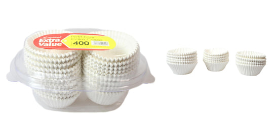 Small White Muffin / Cupcake Cases Pack of 400 VPETIT400 / PK400 A  (Parcel Rate)