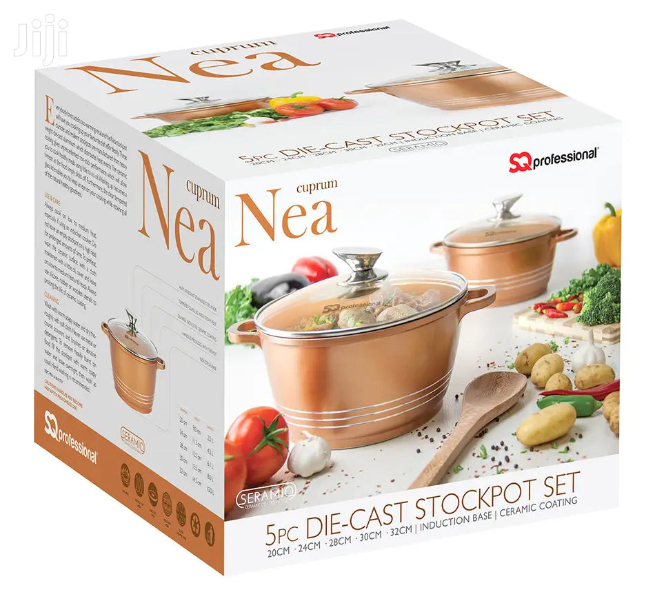 5 Piece SQ Pro Nea Nera Ceramic Pot Curry Dish Set Cuprum 4926 (Big Parcel Rate)