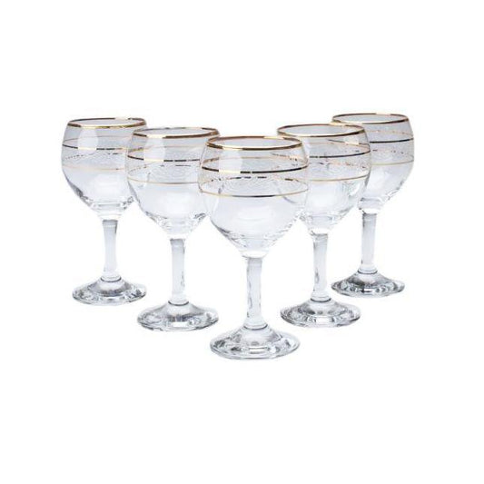Gurallar Wine Glasses Set 6pcs 210 cc / 7 1/4  OZ  Miss549GY0 (Parcel Rate)