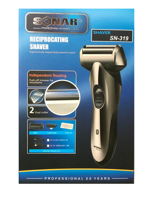 Sonar Electrical Dual Cutter Shaver SN319 Micro-USB 7183 (Parcel Rate)