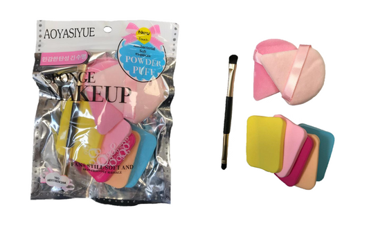 Assorted Make Up Beauty Sponges Puff and Brush Pack of 8 7316 (Parcel Rate)