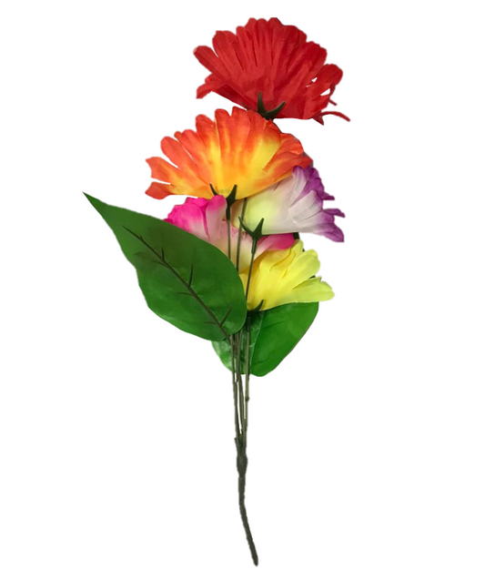 Plastic Artificial Flowers 38 cm Assorted Colours 7320 (Parcel Rate)