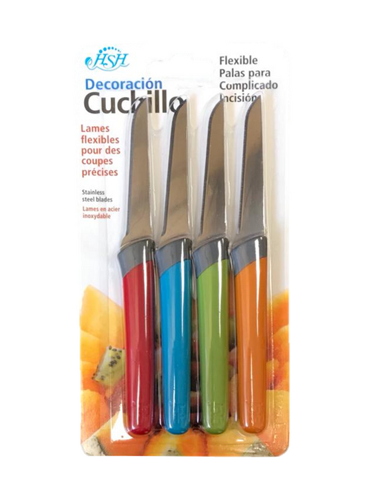 Stainless Steel Kitchen Fruit Knife 15.5 cm Pack of 4 7397 (Parcel Rate)