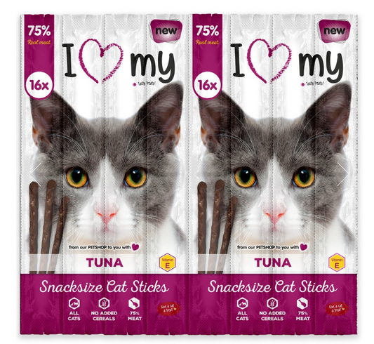 Pet Cat Treats Sticks Tuna 16 Pack 74366 (Parcel Rate)