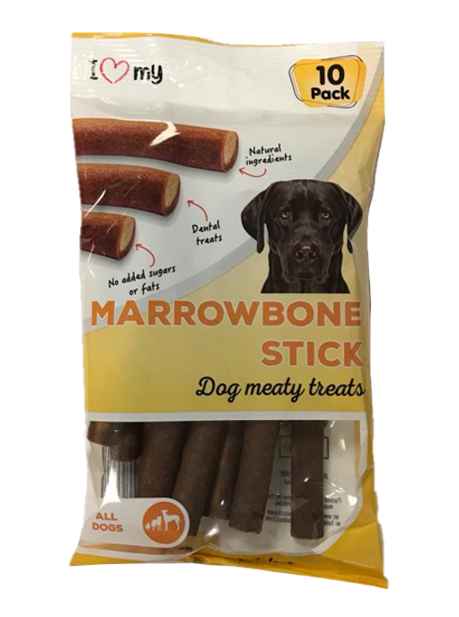 Pet Dog Treats Marrowbone Sticks 10 Pack Flow Pack 76377 (Parcel Rate)