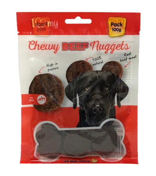 Pet Dog Treats Beef Nuggets 100g 77817 (Parcel Rate)