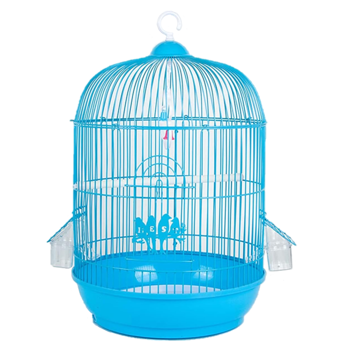 Round Metal Bird Cage 31 x 44 cm Assorted Colours 7287 (Big Parcel Rate)