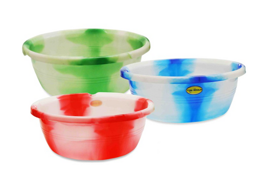 DC Plastic Washing Bowl Basin Tub Tie Dye 18' Assorted Colours 7811 (Parcel Rate)