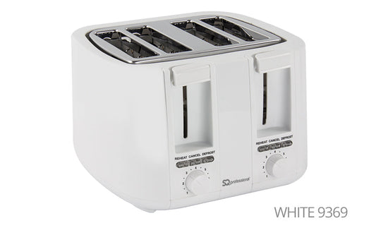 SQ Professional 4 Slice Toaster 1500W White 9369 (Parcel Rate)