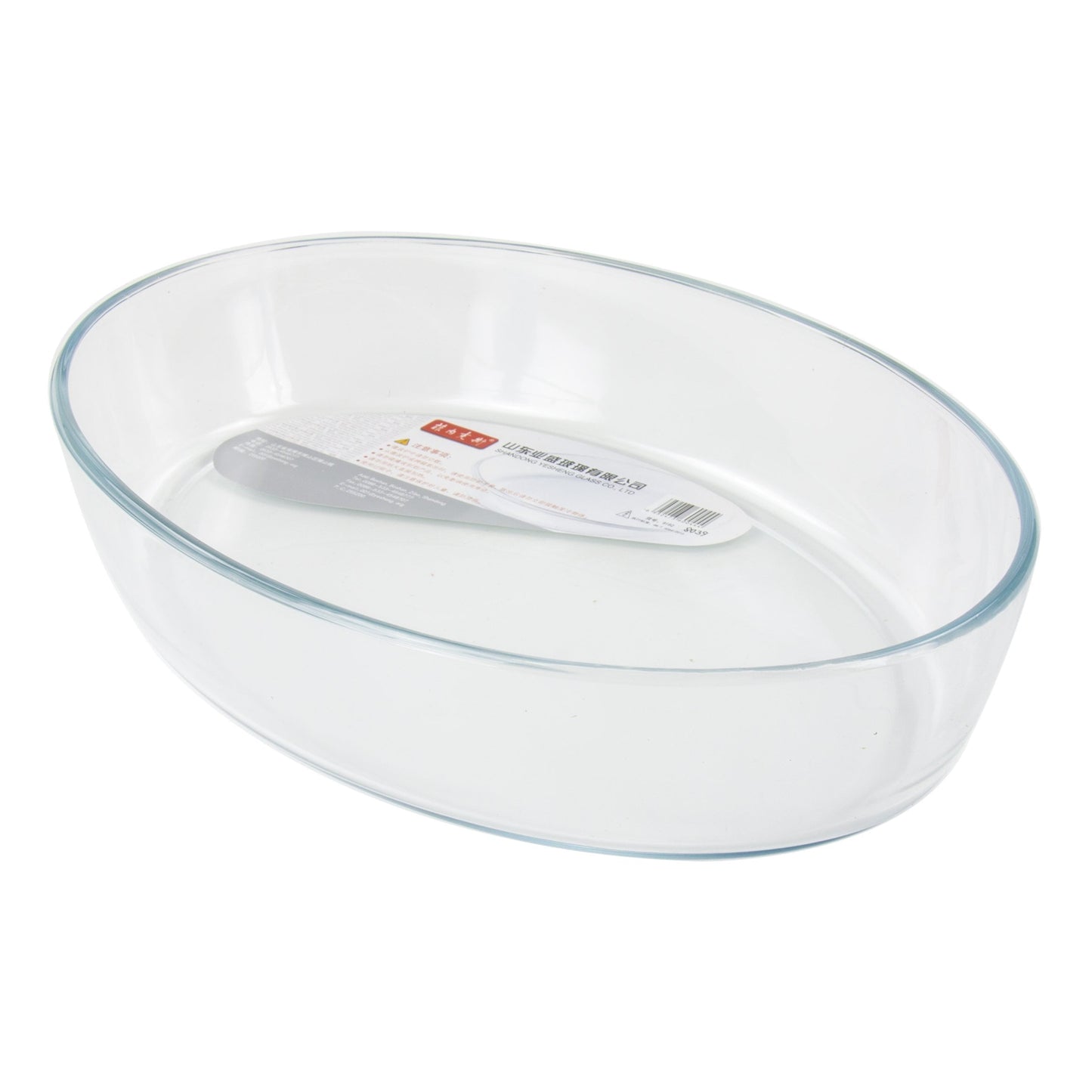 Glassware Roaster Tempered Oval Baking Cooking Tray Dish 3 Litre 35 x 24 x 6.5cm 8039 (Parcel Rate)